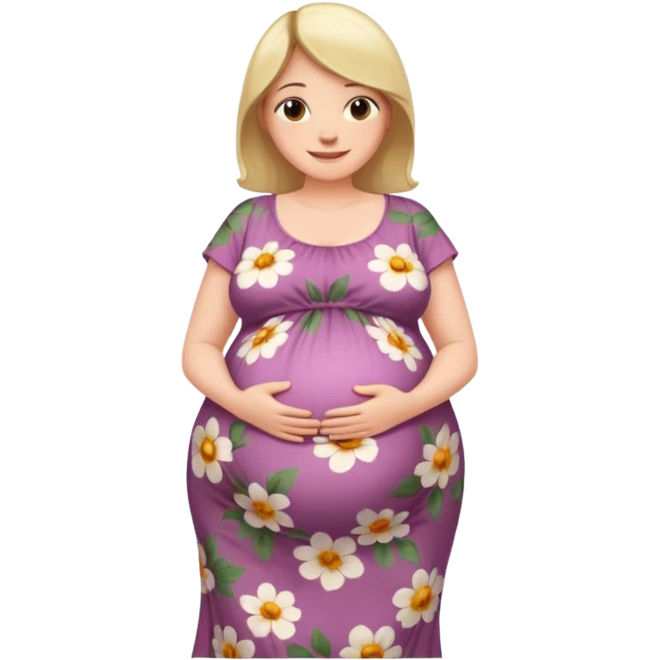 heavily pregnant woman with extremely huge overdue belly emoji