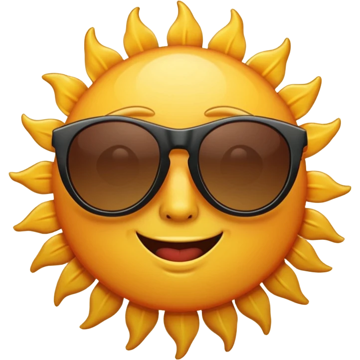 cool sun with sunglasses emoji
