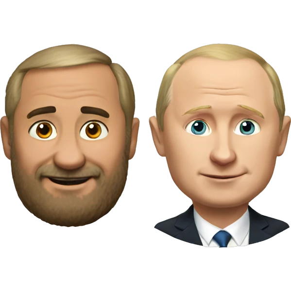 Funny Putin and bear emoji