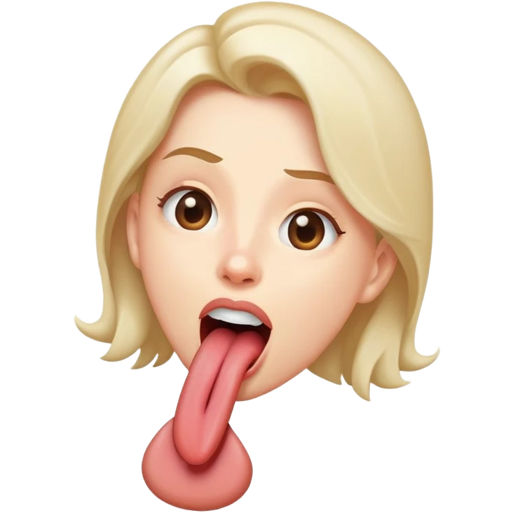 Shaking tongue out  emoji