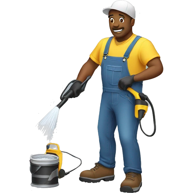 Man power washing  emoji