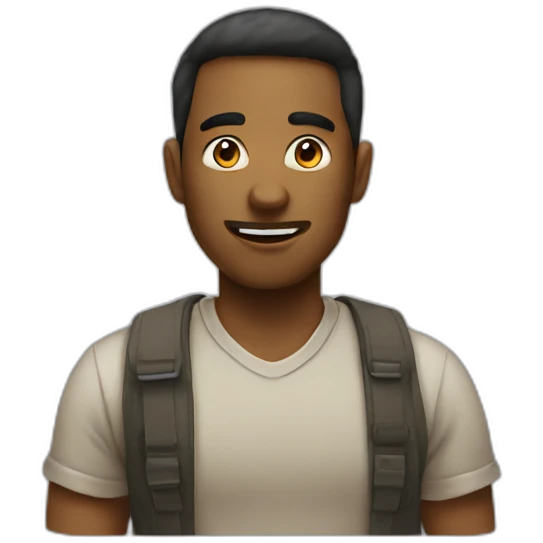 Man chatting a woman emoji