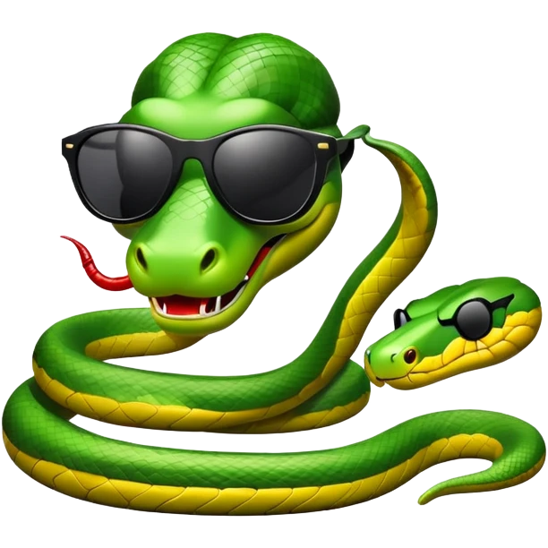 Snake with sunglasses  emoji