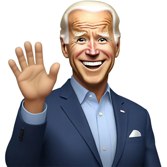 Joe Biden saying have a nice day emoji