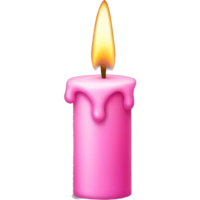 Pink candle emoji