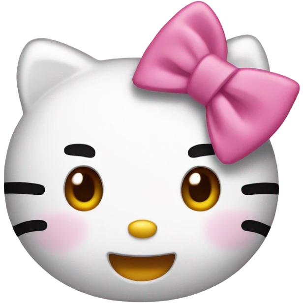 Hello kitty with pink bow emoji