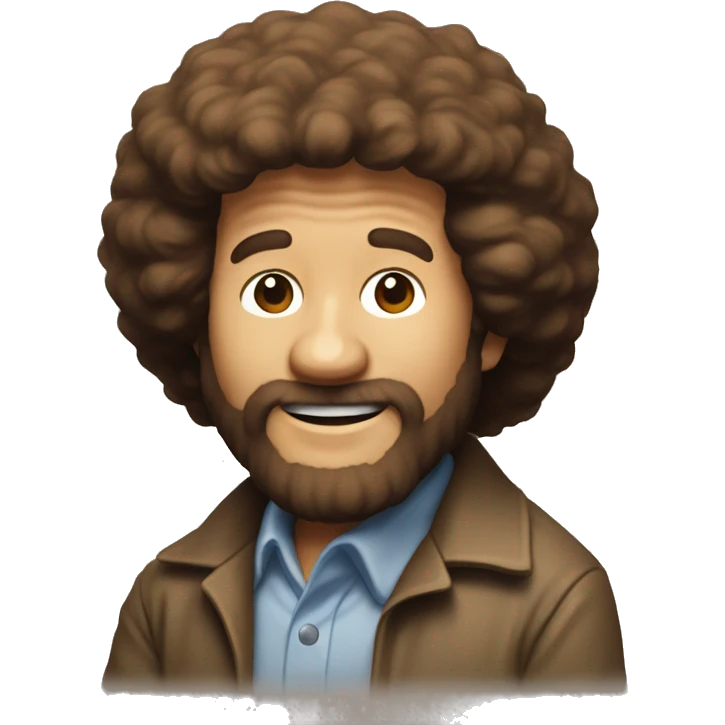 Bob Ross painting emoji