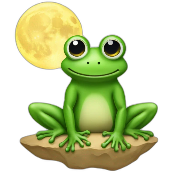 Grenouille sur la lune emoji