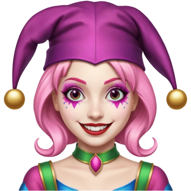 Glitter pink Harley Quinn emoji