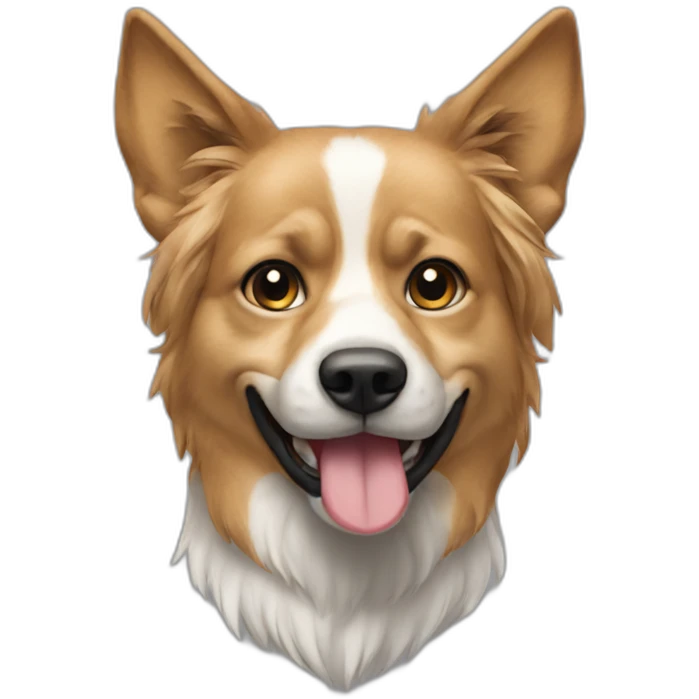 Chat sur un chien emoji
