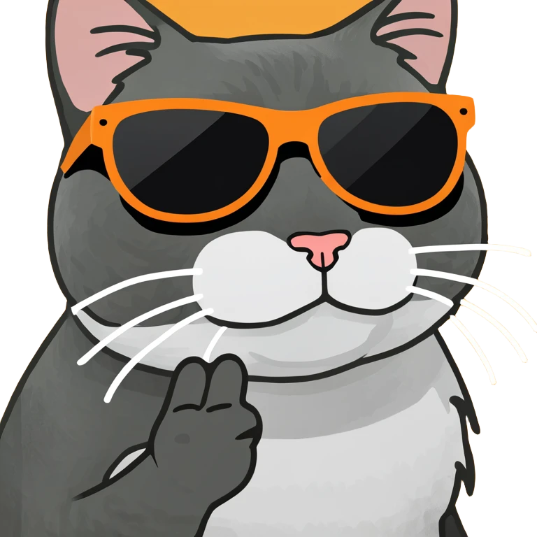 Cat with sunglasses emoji