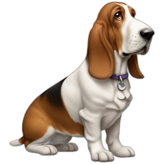 Dog basset hound full-body emoji