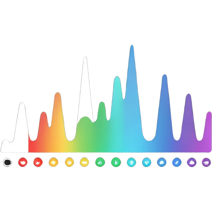 full black audio spectrum, the spectrum is white emoji