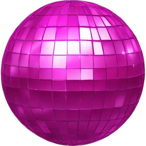 Pink disco ball emoji