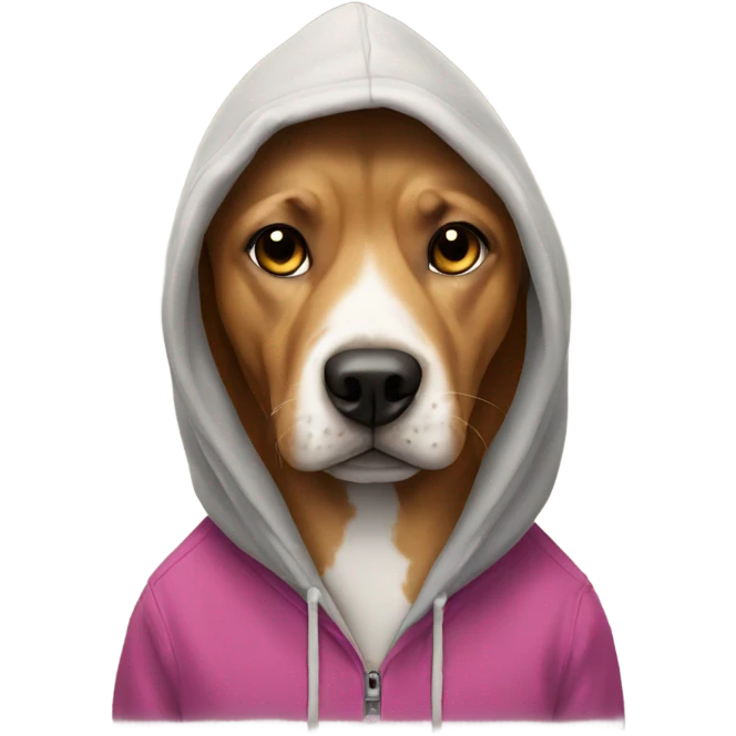 dog wearing a hoodie emoji