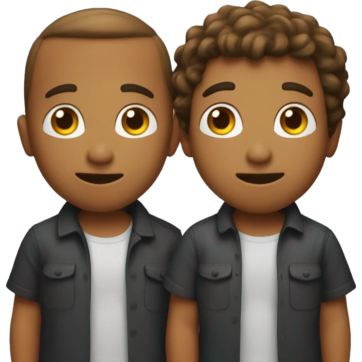 2 boys saying the word saturday emoji