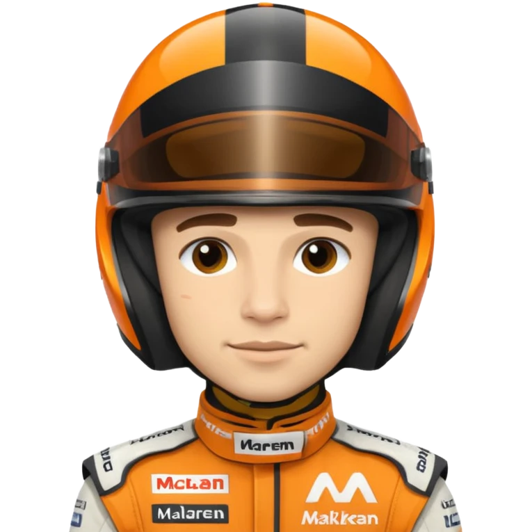 Lando Norris in mclaren race outfit emoji