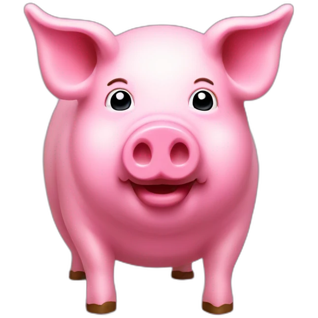 Pink pig bitcoin emoji