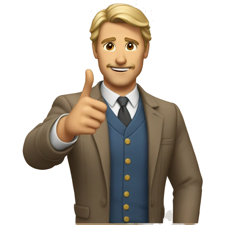 manly teacher pointing at you emoji