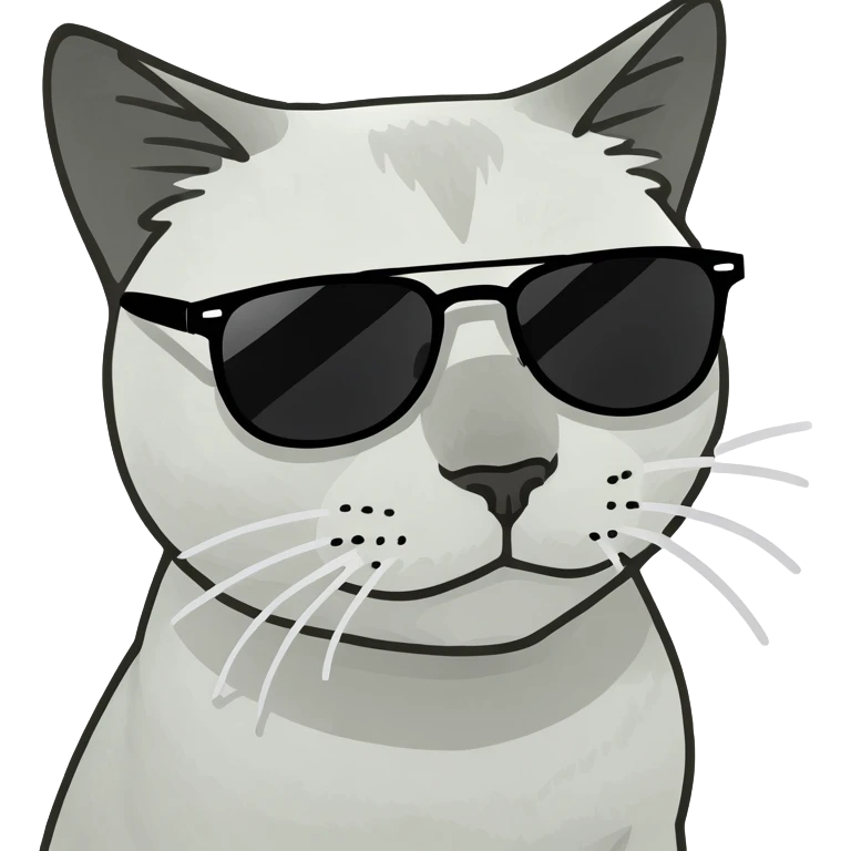 Cat with sunglasses emoji