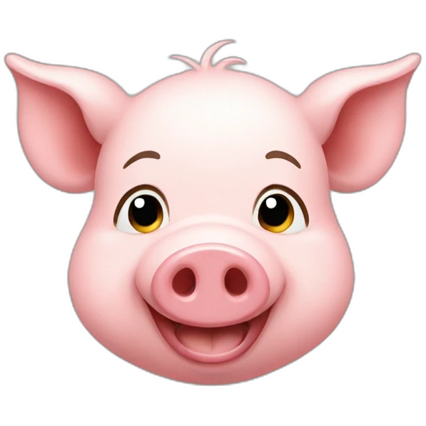 A happy little pig emoji