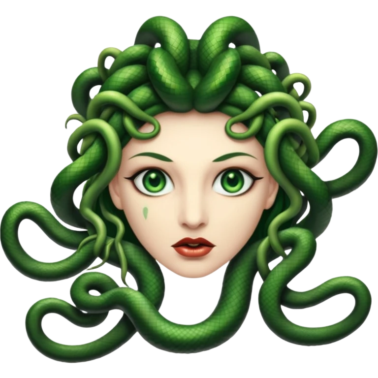 Medusa looking evil emoji