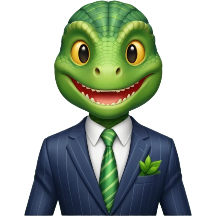 reptilian in a pinstripe suit emoji