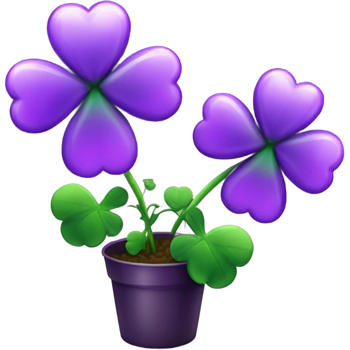 purple clover emoji
