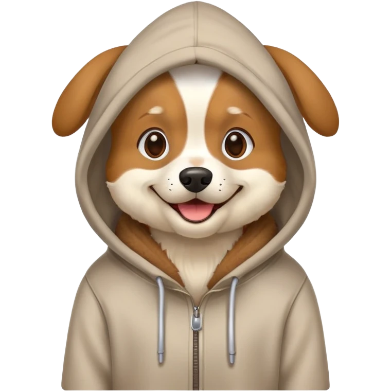 dog wearing a hoodie emoji