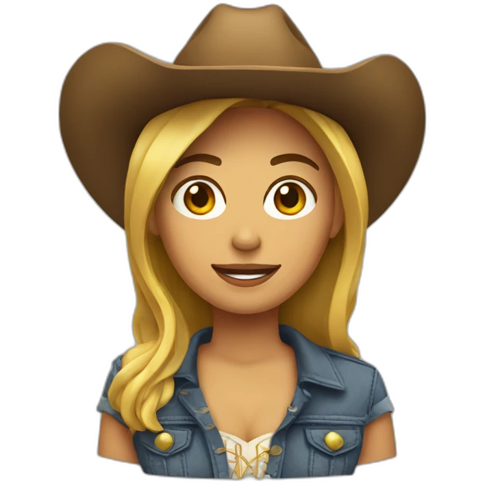 mujer con sombrero vaquero emoji