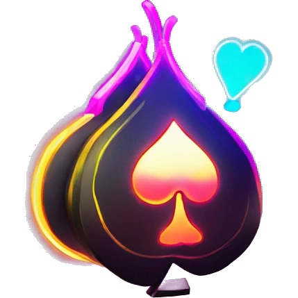 blackjack with neon elements emoji