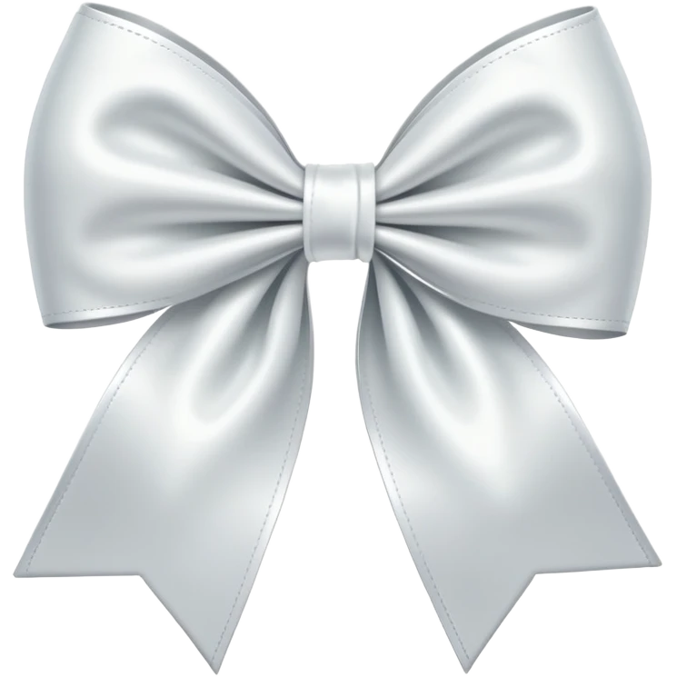 white satin bow emoji
