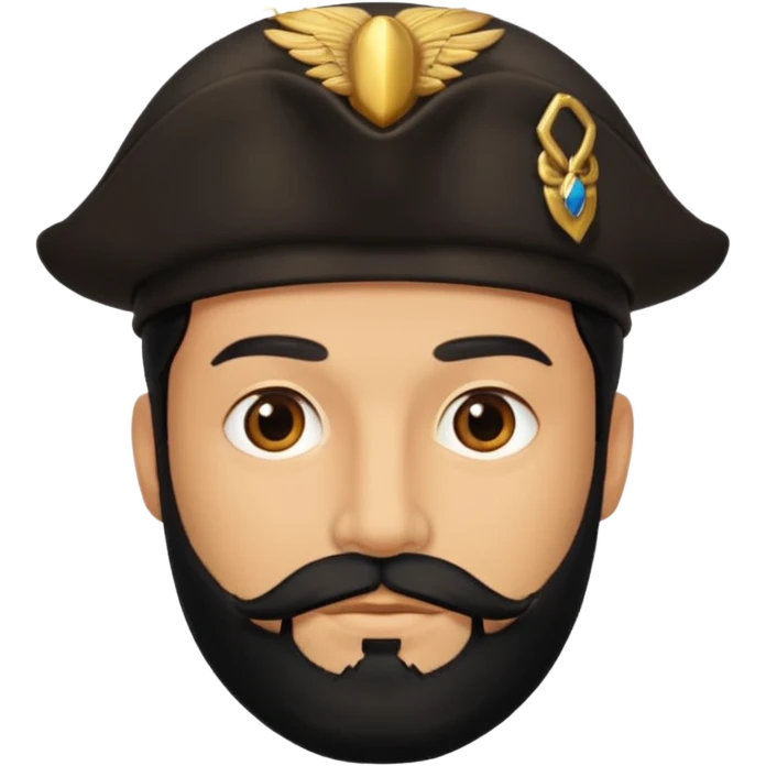 Hombre con barba negra emoji