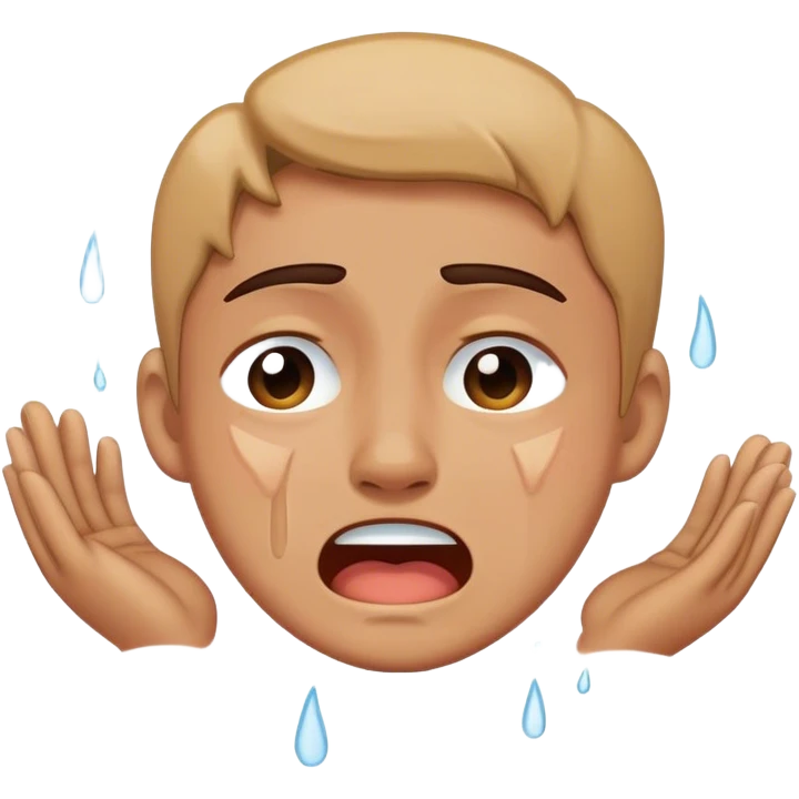 Crying while happy emoji