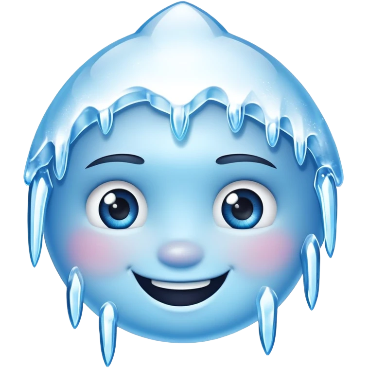 Frozen smile with icicles, Samsung style emoji