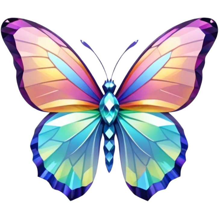 butterfly shaped 56-carat iridescent diamond emoji