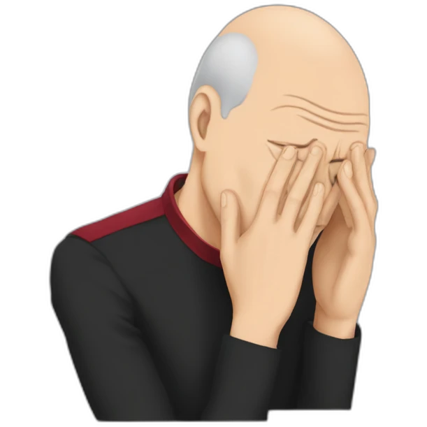 Picard facepalm Portrait emoji
