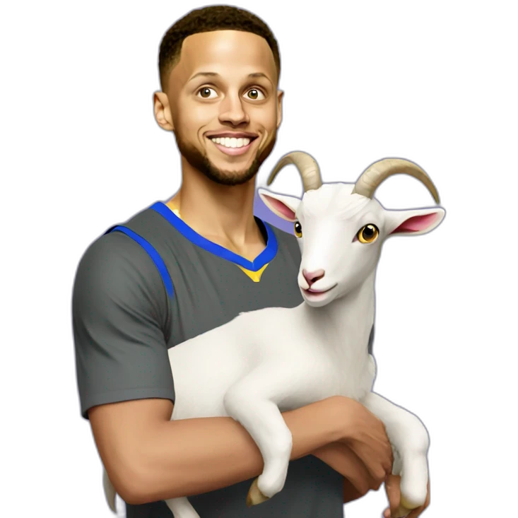 stephen curry with a goat emoji