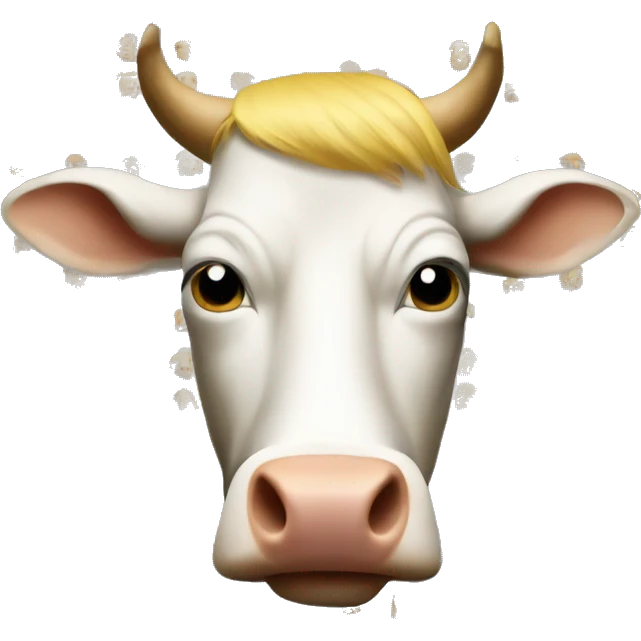 Donald trump as a cow emoji