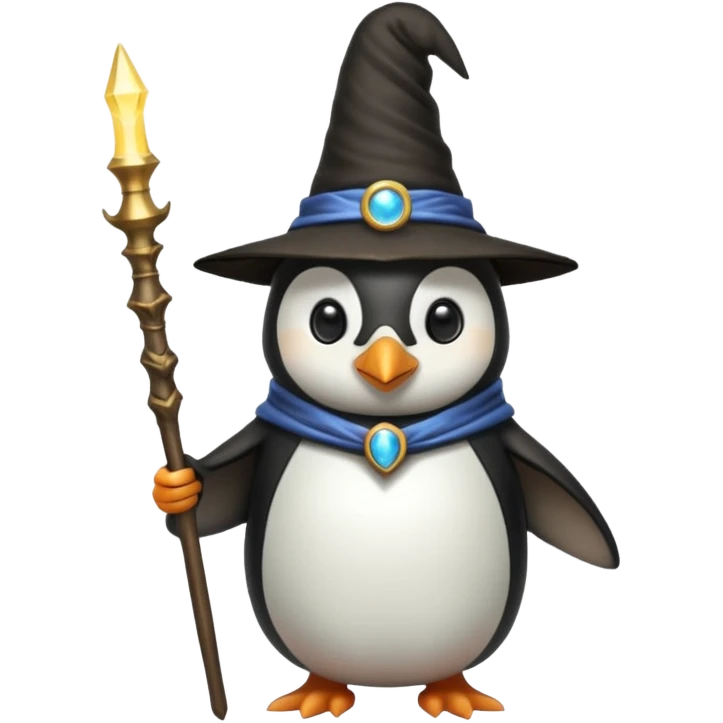 Penguin Wizard emoji