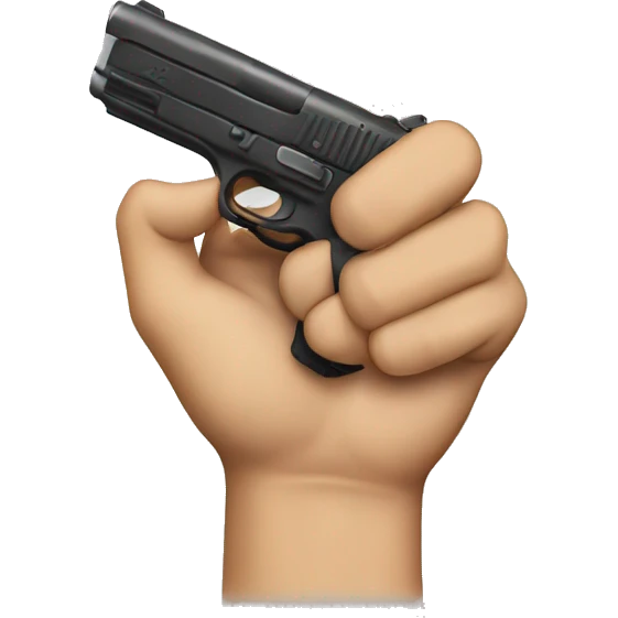 A hand As a gun emoji
