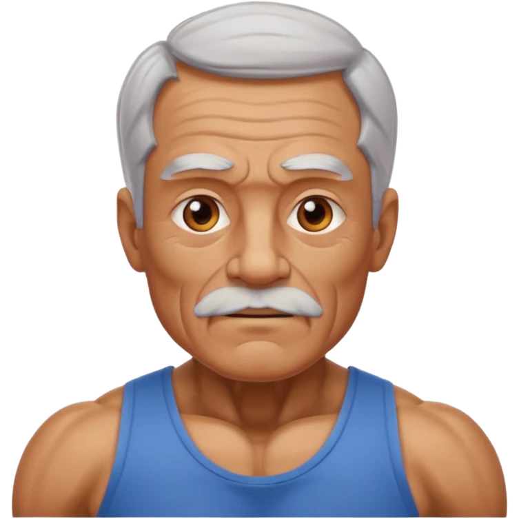 Old guy with muscles emoji