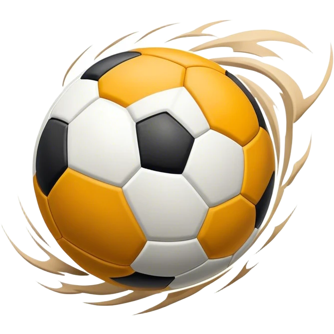 Cinematic Realistic image of an AFL ball captured mid-flight with dynamic motion blur and finely detailed rugged textures, set under dramatic stadium lighting that evokes high-energy athleticism emoji