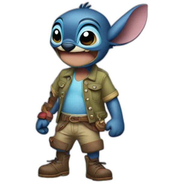 Stitch qui joue du hautbois emoji