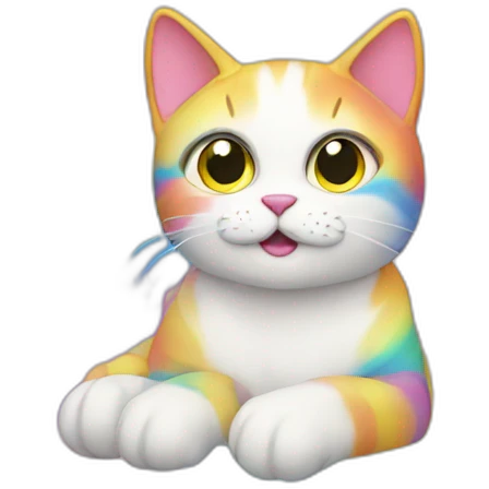 Rainbow cat emoji