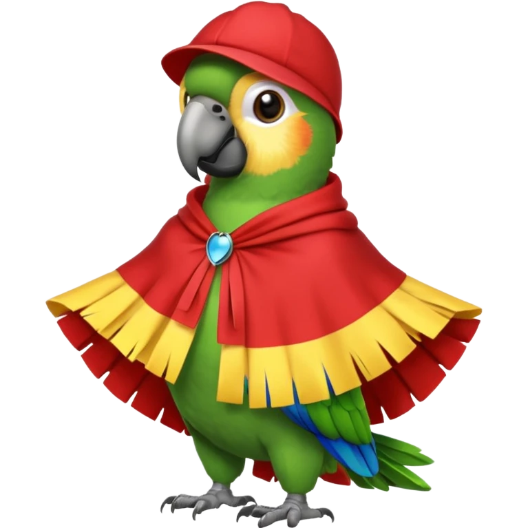 parrot wearing a poncho emoji