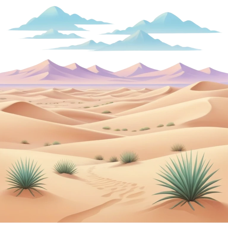 pastel boho desert landscape  emoji