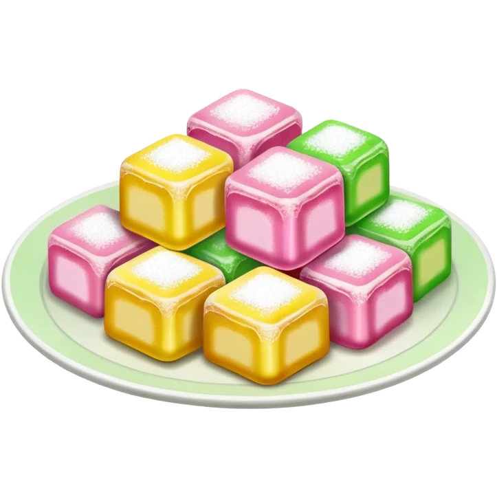 Turkish delight white plate emoji