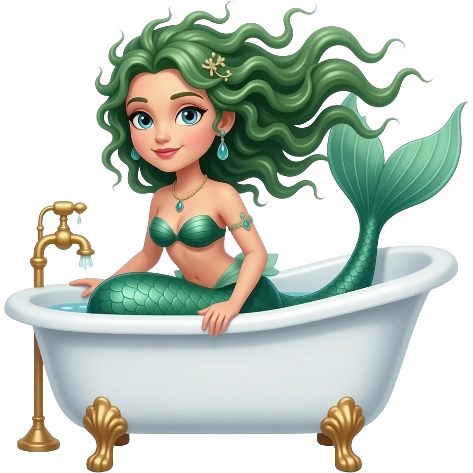 Siren in the bathtub emoji