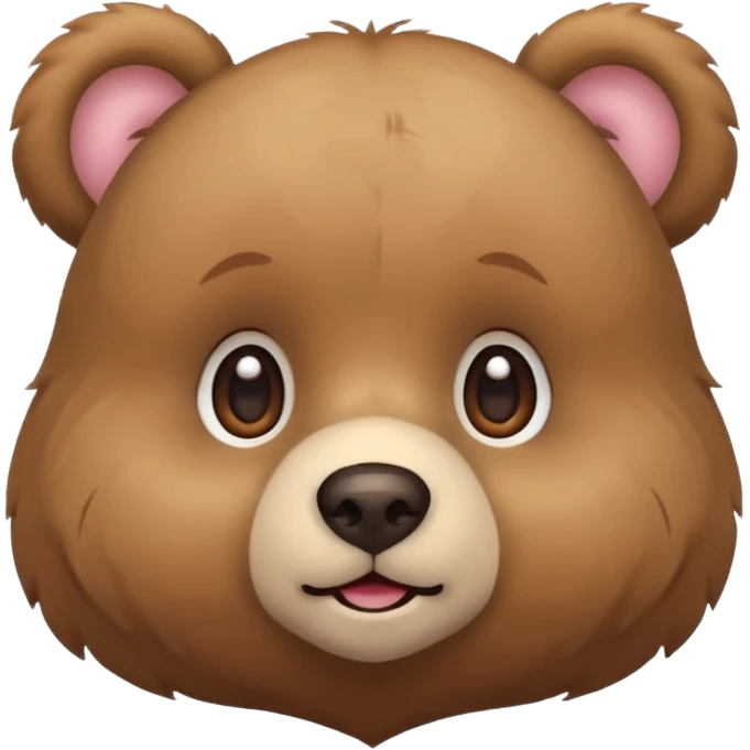 cute bear, light brown color, sweet expression, round ears emoji